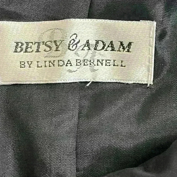 Vintage 90’s Betsy & Adam Halter Black Polka Dot  Tulle Midi Gothic Style Dress - Picture 9 of 9